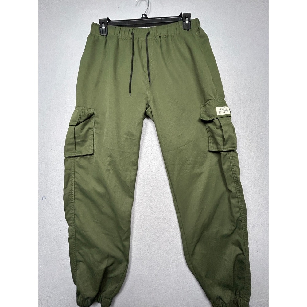 HK Cargo Pants 100% Polyester Olive Green XL Mens